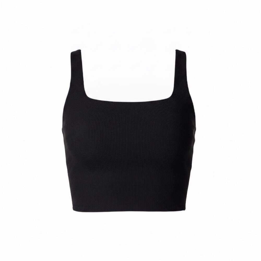 Old Navy Womens Active Powersoft Ribbed Square Neck Longline Sports Bra Tank Top